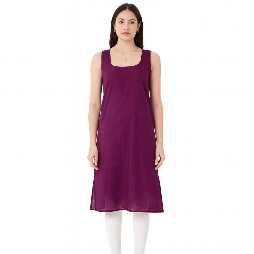 KURTIVERSE Full Slip for Women Cotton Long Inner Wear