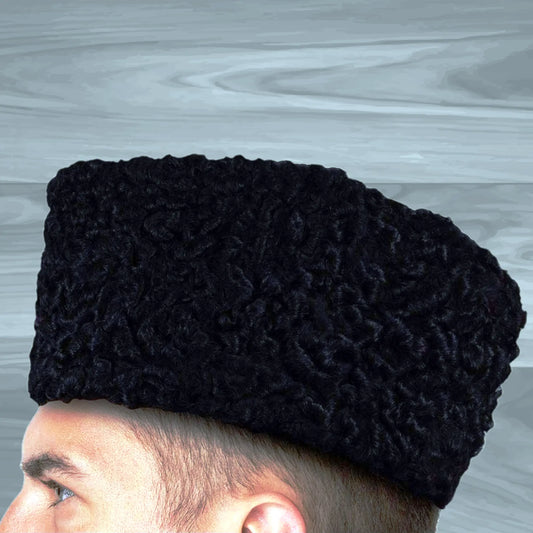 Black Karakul Cap for Men Rampuri Karakuli Topi KurtiVerse