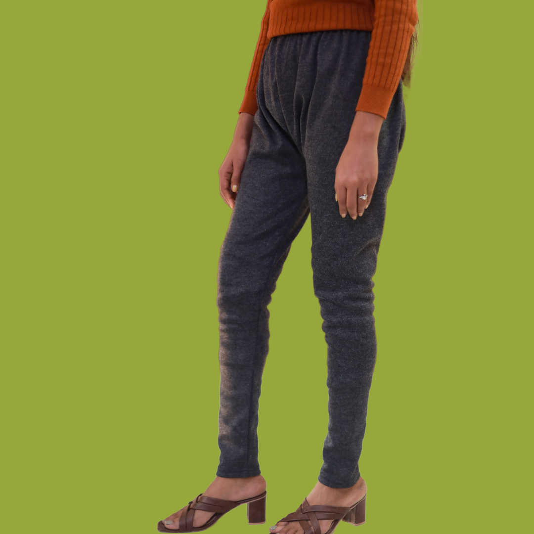 KURTIVERSE Plus Size Woolen Leggings, Winter Thermal Legging, 30-40 Inch Waist, Stretchable