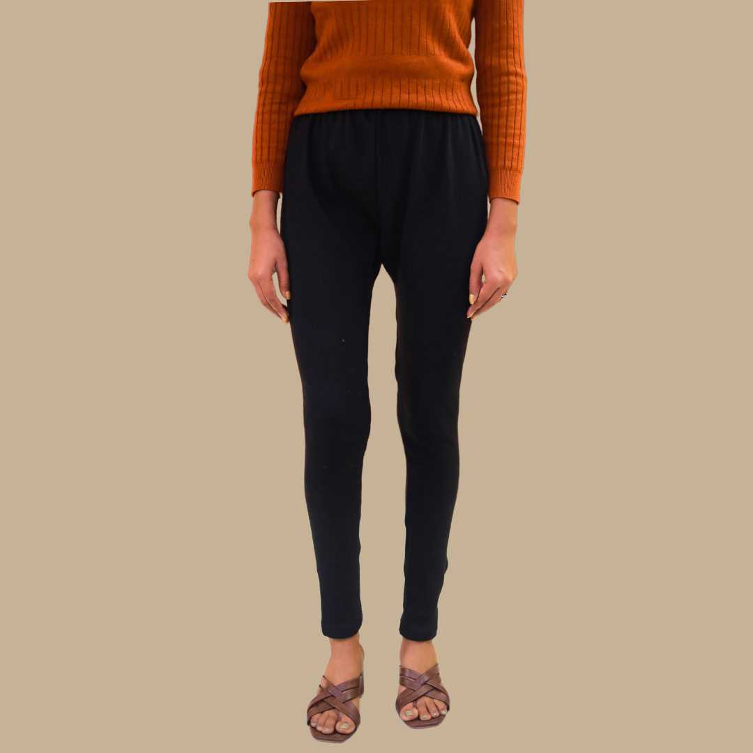 KURTIVERSE Plus Size Woolen Leggings, Winter Thermal Legging, 30-40 Inch Waist, Stretchable