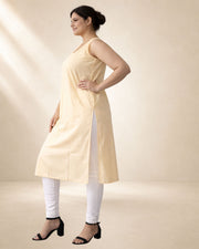 KURTIVERSE Women’s Poly Cotton Full-Length Inner Slip Beige  Color | 41 Inch | Sizes 4XL–7XL