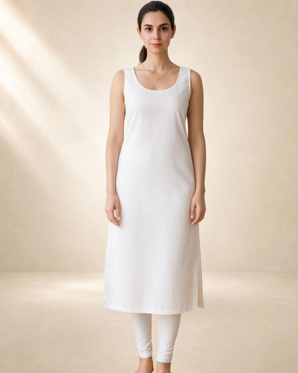 KURTIVERSE Women’s Poly Cotton Inner Slip | 41 Inch Full-Length | Sizes S–3XL