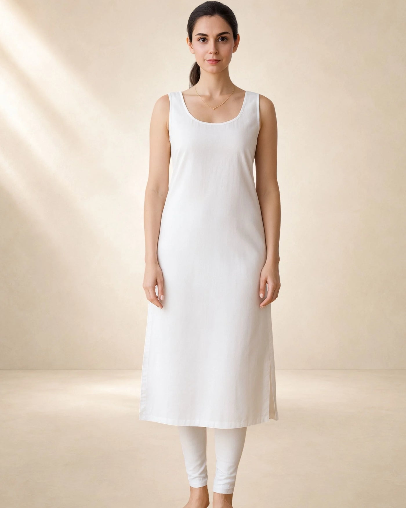 KURTIVERSE Women’s Poly Cotton Inner Slip | 41 Inch Full-Length | Sizes S–3XL