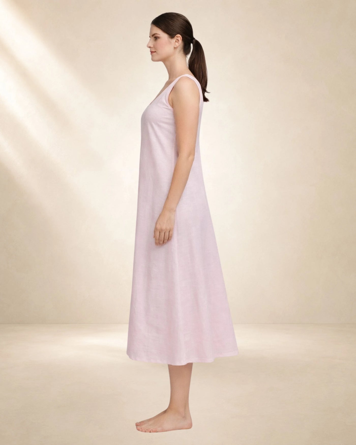 KURTIVERSE Women Pink Poly Cotton Anarkali A-Line Inner Slip, 43 Inch Long
