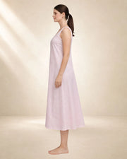 KURTIVERSE Women Pink Poly Cotton Anarkali A-Line Inner Slip, 43 Inch Long
