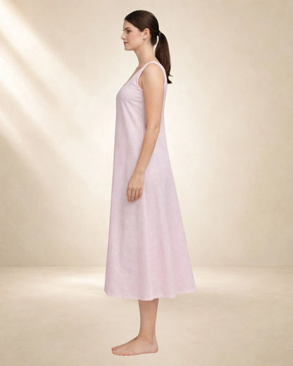 KURTIVERSE Women Pink Poly Cotton Anarkali A-Line Inner Slip, 43 Inch Long
