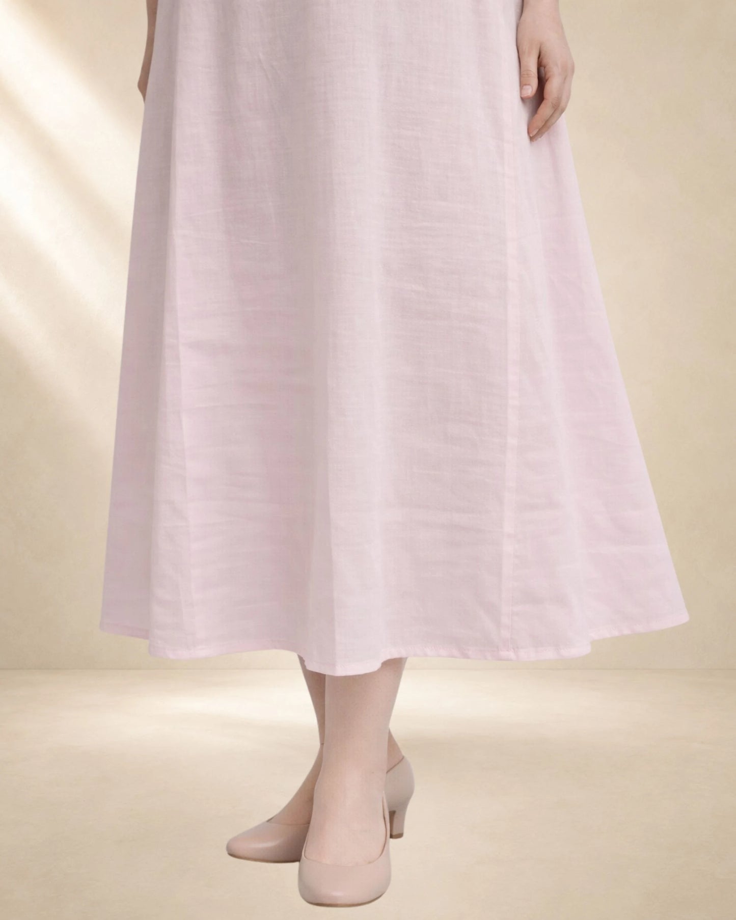 KURTIVERSE Plus Size Women Anarkali Pink Inner Slip | Poly Cotton | 43 Inch Long