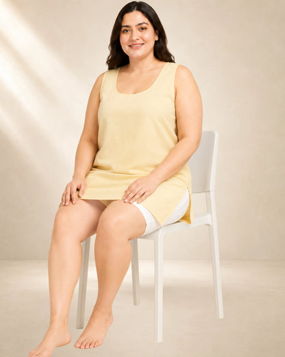 Women’s Plus Size Beige 28-Inch Short Inner Slip – 4XL–7XL – product image