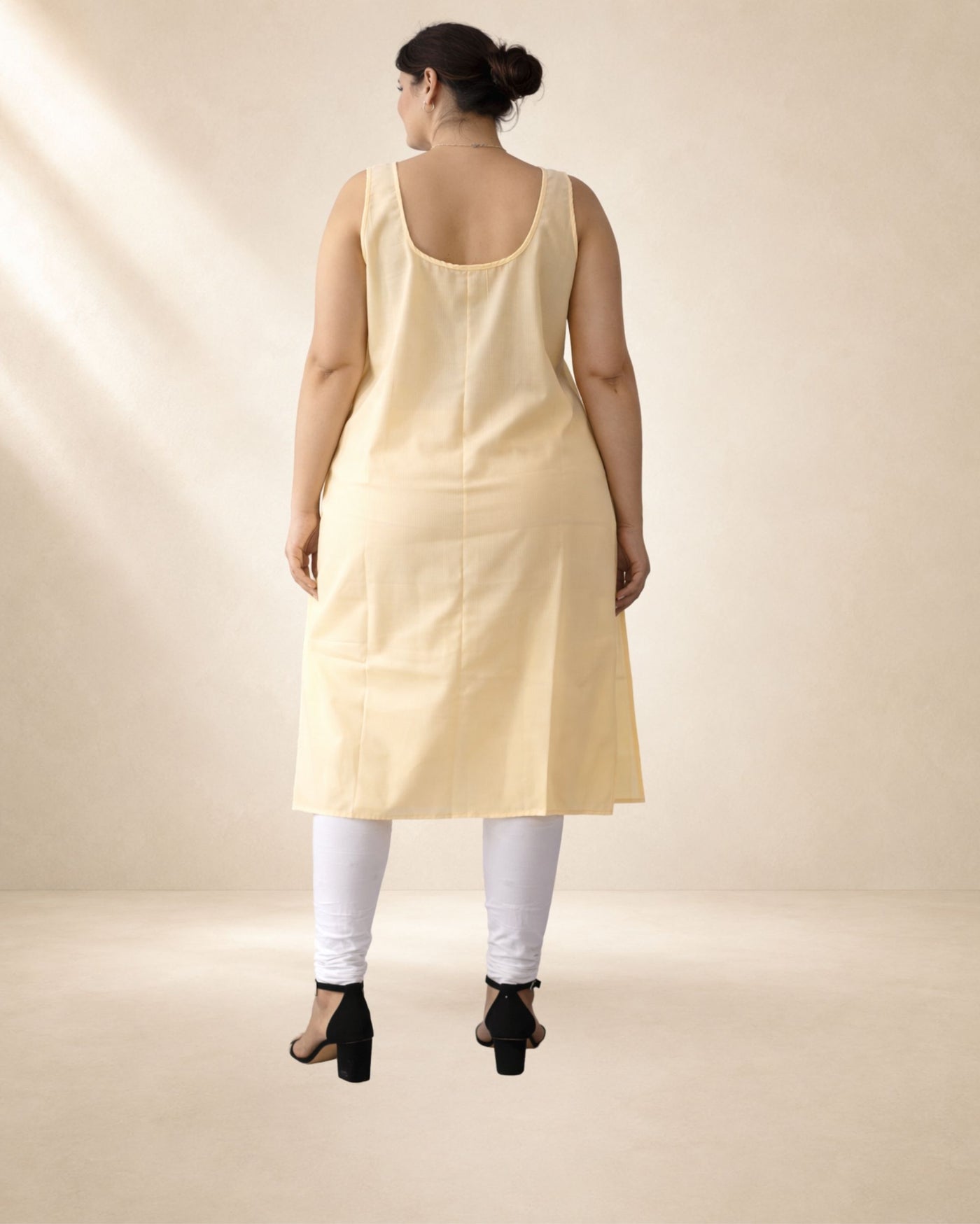 KURTIVERSE Women’s Poly Cotton Full-Length Inner Slip Beige  Color | 41 Inch | Sizes 4XL–7XL
