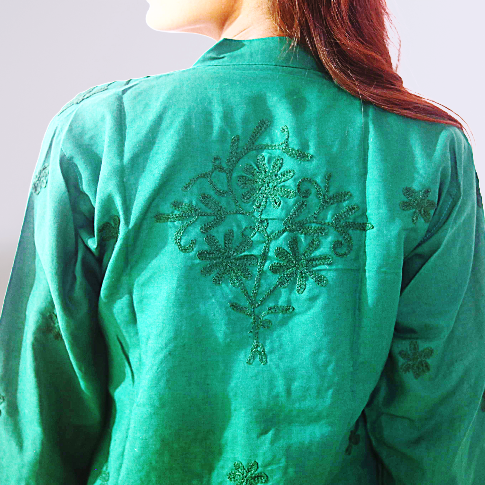 KurtiVerse White & Bottle Green Button Kurti Combo Pack Of 2