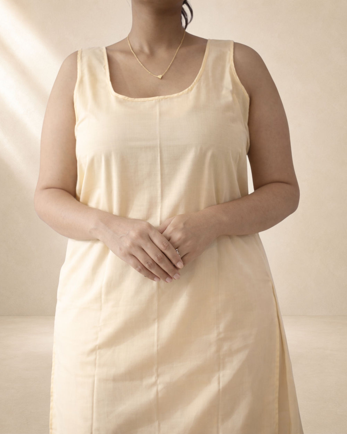 Women’s Plus Size Beige 41-Inch Long Inner Slip – 4XL–7XL