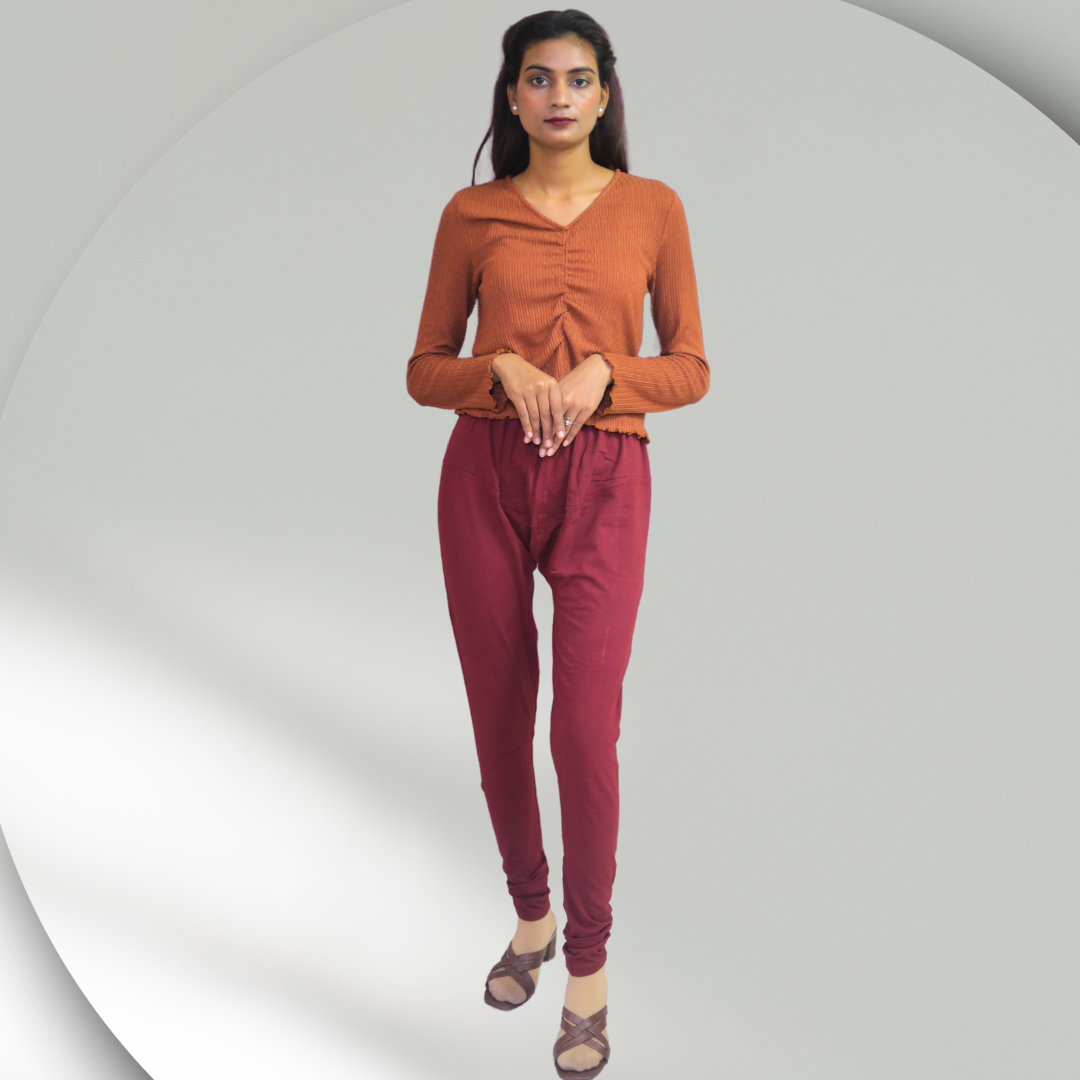 KURTIVERSE Cotton Leggings for Women Free Size Waist -30 to 40 Inch