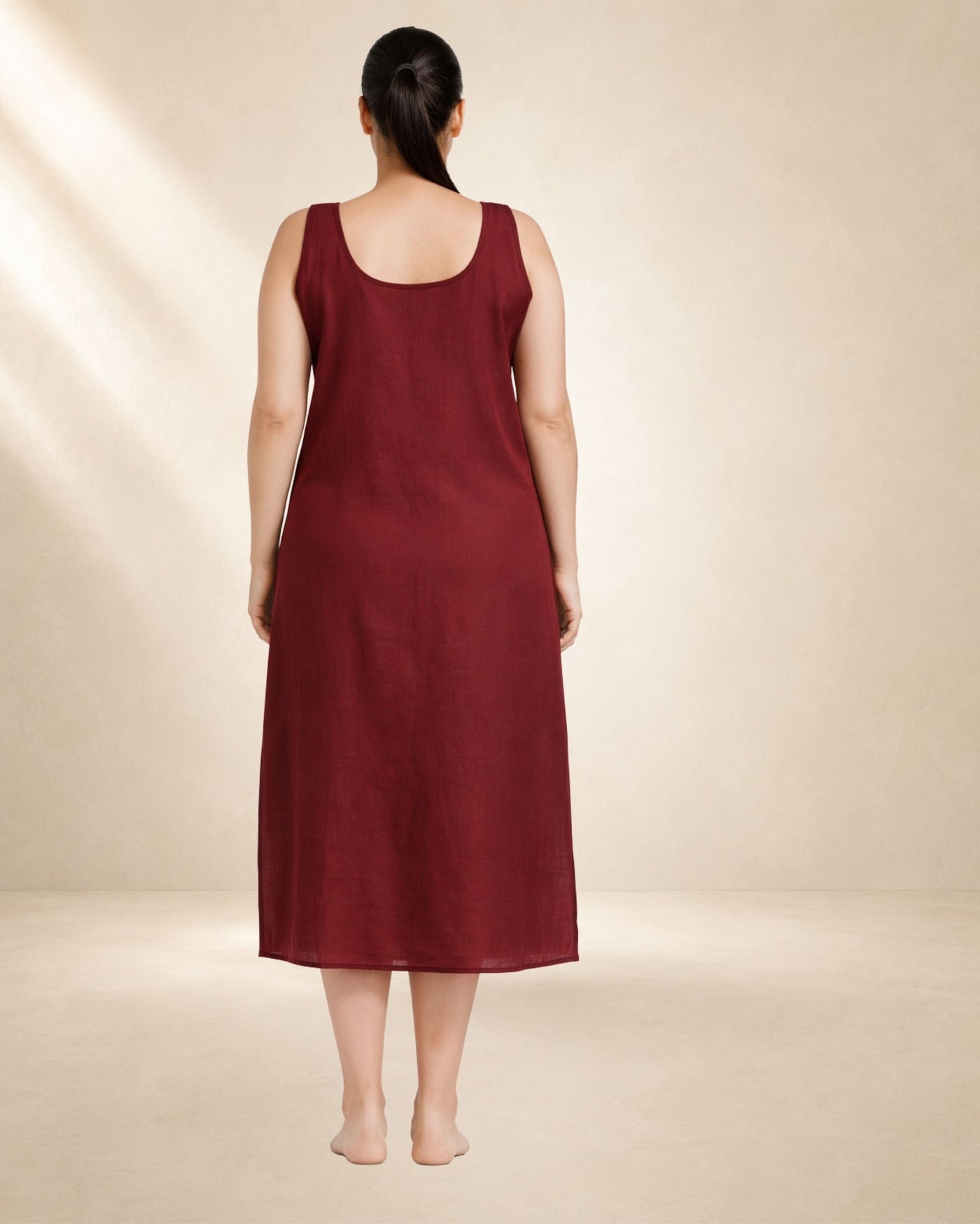 KURTIVERSE Women’s Poly Cotton Full-Length Inner Slip Maroon Color | 41 Inch | Sizes 4XL–7XL