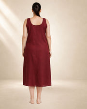 KURTIVERSE Women’s Poly Cotton Full-Length Inner Slip Maroon Color | 41 Inch | Sizes 4XL–7XL