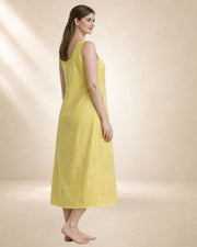 KURTIVERSE Plus Size Women Anarkali Yellow Inner Slip | Poly Cotton | 43 Inch Long