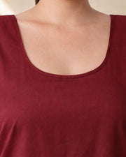 KURTIVERSE Women’s Poly Cotton Full-Length Inner Slip Maroon Color | 41 Inch | Sizes 4XL–7XL
