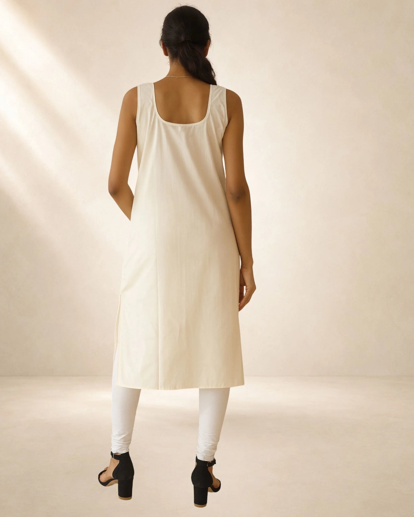 Women’s Cream 41-Inch Long Inner Slip – S–3XL