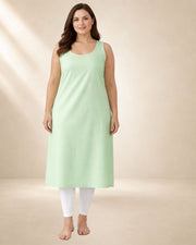 KURTIVERSE Women’s Poly Cotton Plus Size Inner Slip | Full Length 41 Inch | Sizes 4XL–7XL