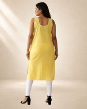 KURTIVERSE Women’s Poly Cotton Full-Length Inner Slip Fawn Yellow Color | 41 Inch | Sizes 4XL–7XL