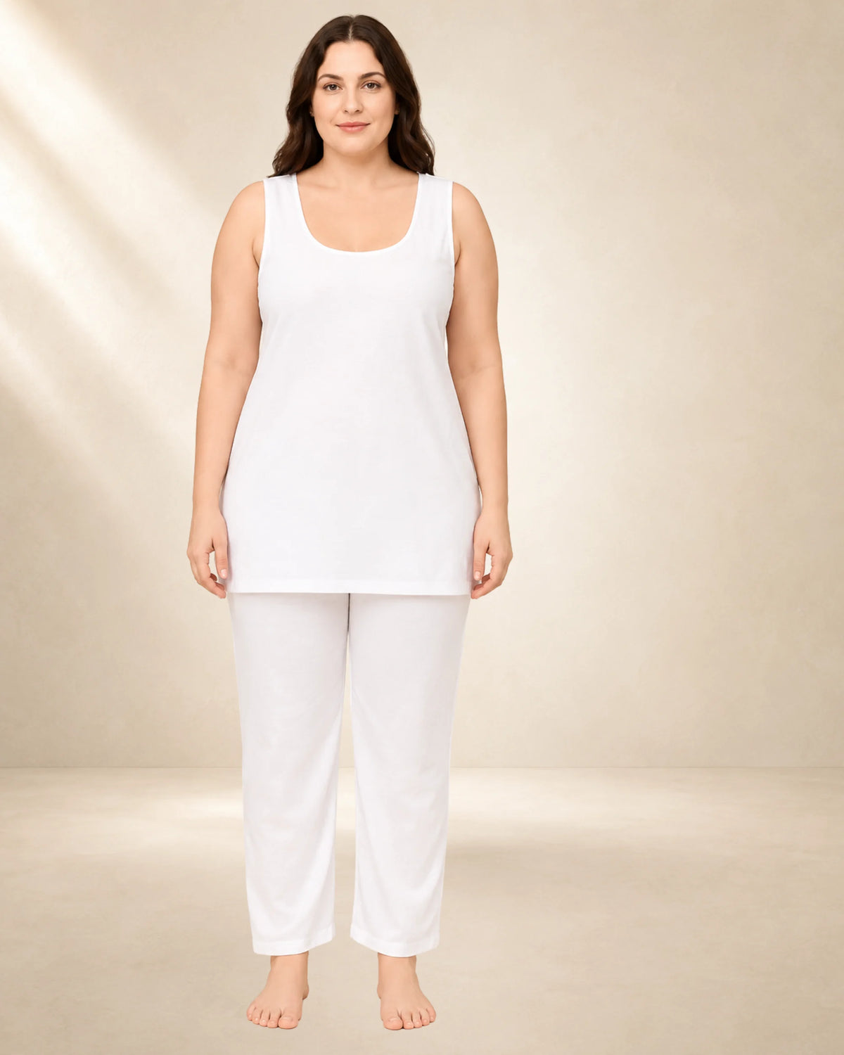 Women’s Plus Size White 28-Inch Short Inner Slip – 4XL–7XL