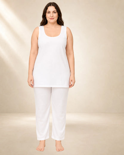 Women’s Plus Size White 28-Inch Short Inner Slip – 4XL–7XL