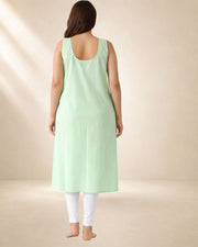 KURTIVERSE Women’s Poly Cotton Full-Length Inner Slip Sea Green Color | 41 Inch | Sizes 4XL–7XL
