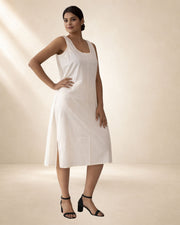 KURTIVERSE Women’s Poly Cotton Full-Length Inner Slip Cream Color | 41 Inch | Sizes 4XL–7XL