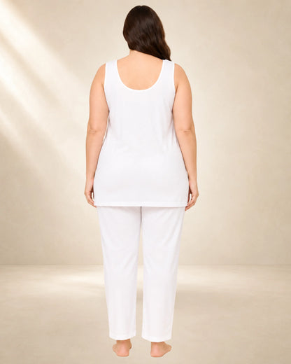 Women’s Plus Size White 28-Inch Short Inner Slip – 4XL–7XL