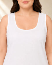 Kurtiverse White Plus Size Poly Cotton Inner Slip for Women 28 Inch