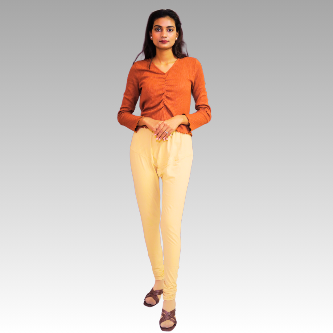 KURTIVERSE Cotton Leggings for Women Free Size Waist -30 to 40 Inch