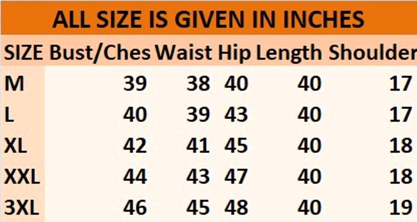 Women Printed Cotton Kurti with Embroidery Machine Work Kurta Top