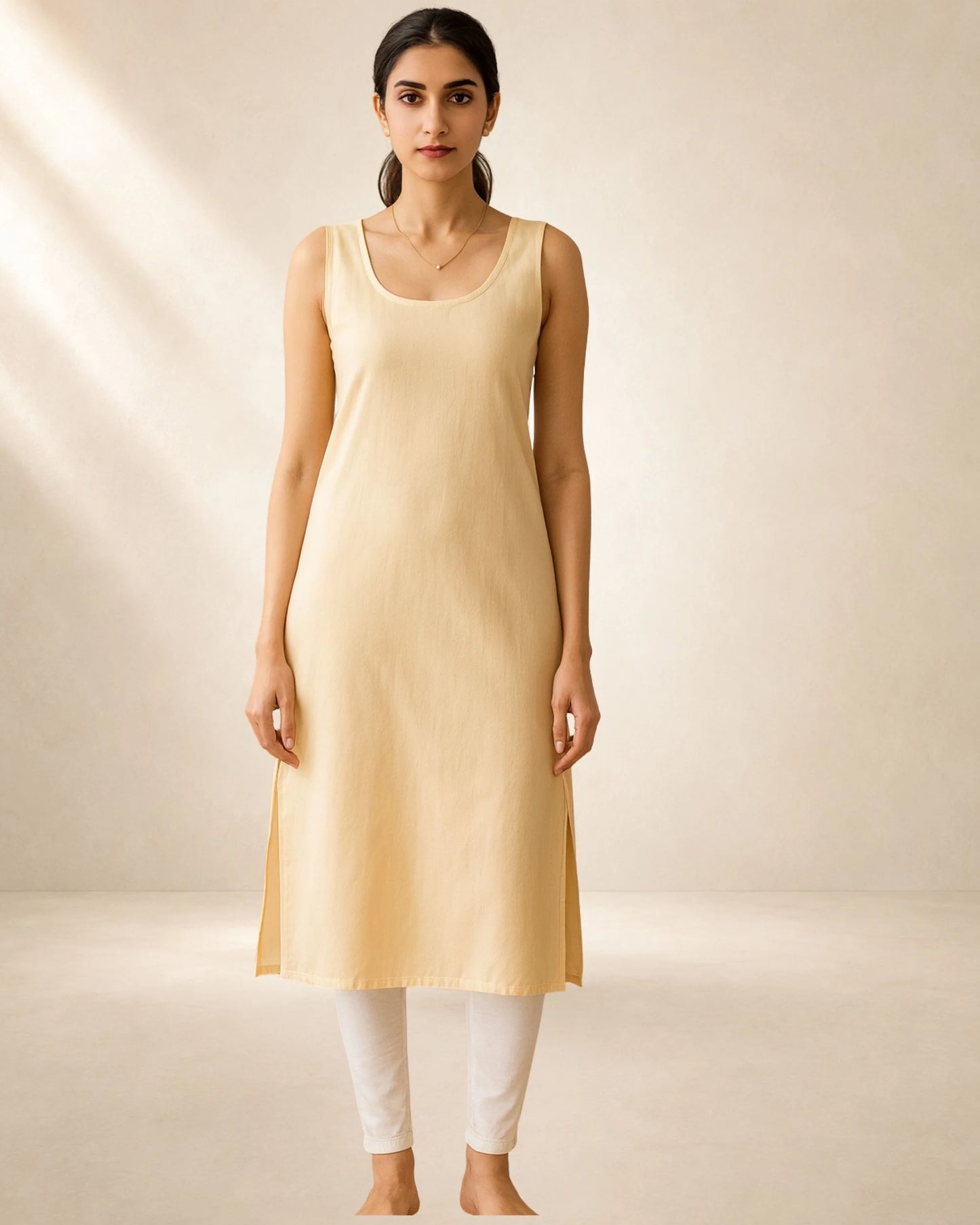 Women’s Beige 41-Inch Long Inner Slip – S–3XL – product image