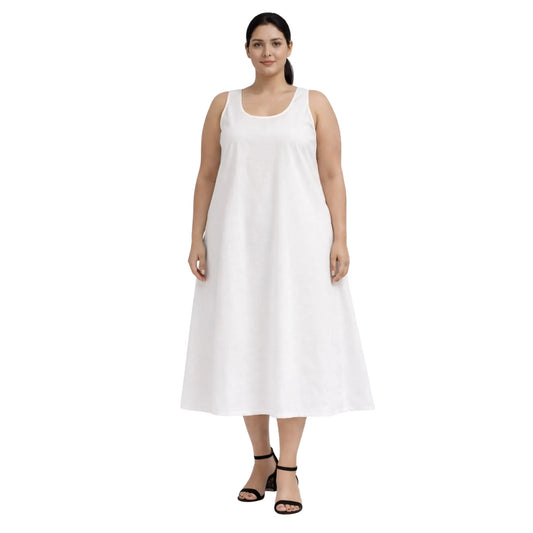 KURTIVERSE Plus Size Women’s Anarkali Inner Slip | Poly Cotton | 43 Inch Long | Sizes 4XL–7XL
