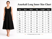 KURTIVERSE Women Poly Cotton Anarkali A-Line Inner Slip, 43 Inch Long 4xl to 7xl