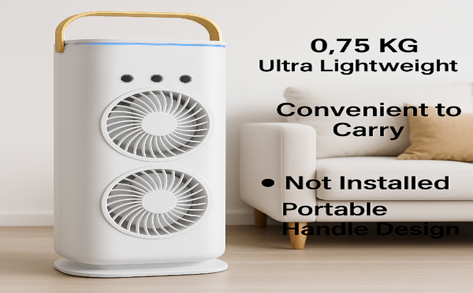 Personal Air Cooler USB Rechargeable Mist Spray Fan with 7 LED Colors for Summer