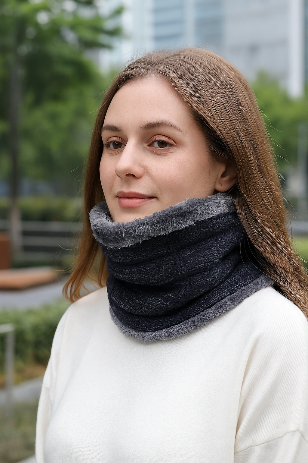 KURTIVERSE Beanie Cap & Muffler Set for Men & Women – 2 Piece Winter Combo Pack Black