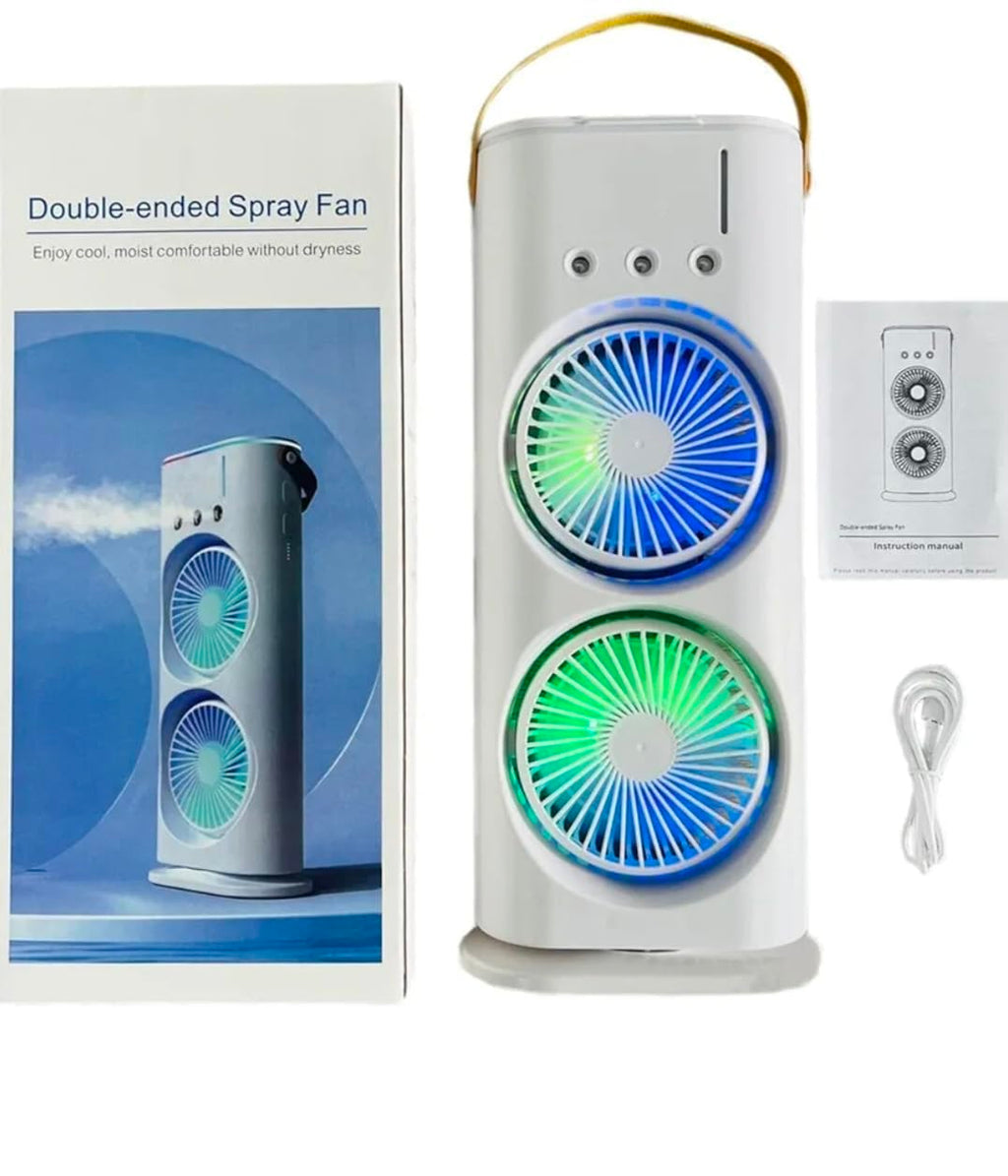 Personal Air Cooler USB Rechargeable Mist Spray Fan with 7 LED Colors for Summer