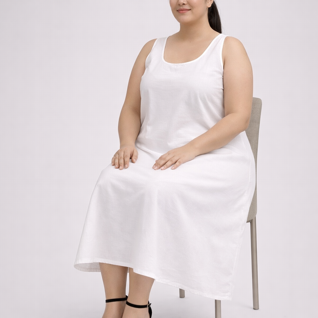 KURTIVERSE Women Poly Cotton Anarkali A-Line Inner Slip, 43 Inch Long 4xl to 7xl