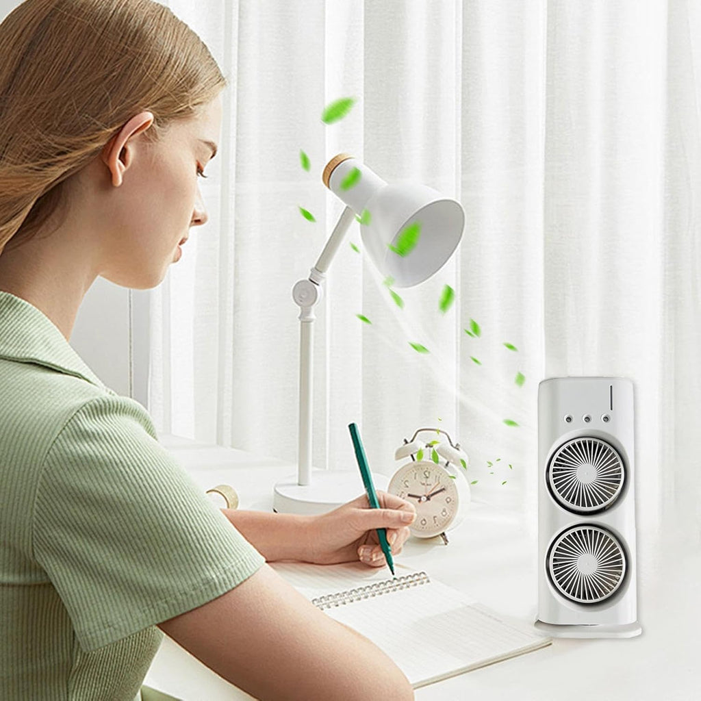 Personal Air Cooler USB Rechargeable Mist Spray Fan with 7 LED Colors for Summer