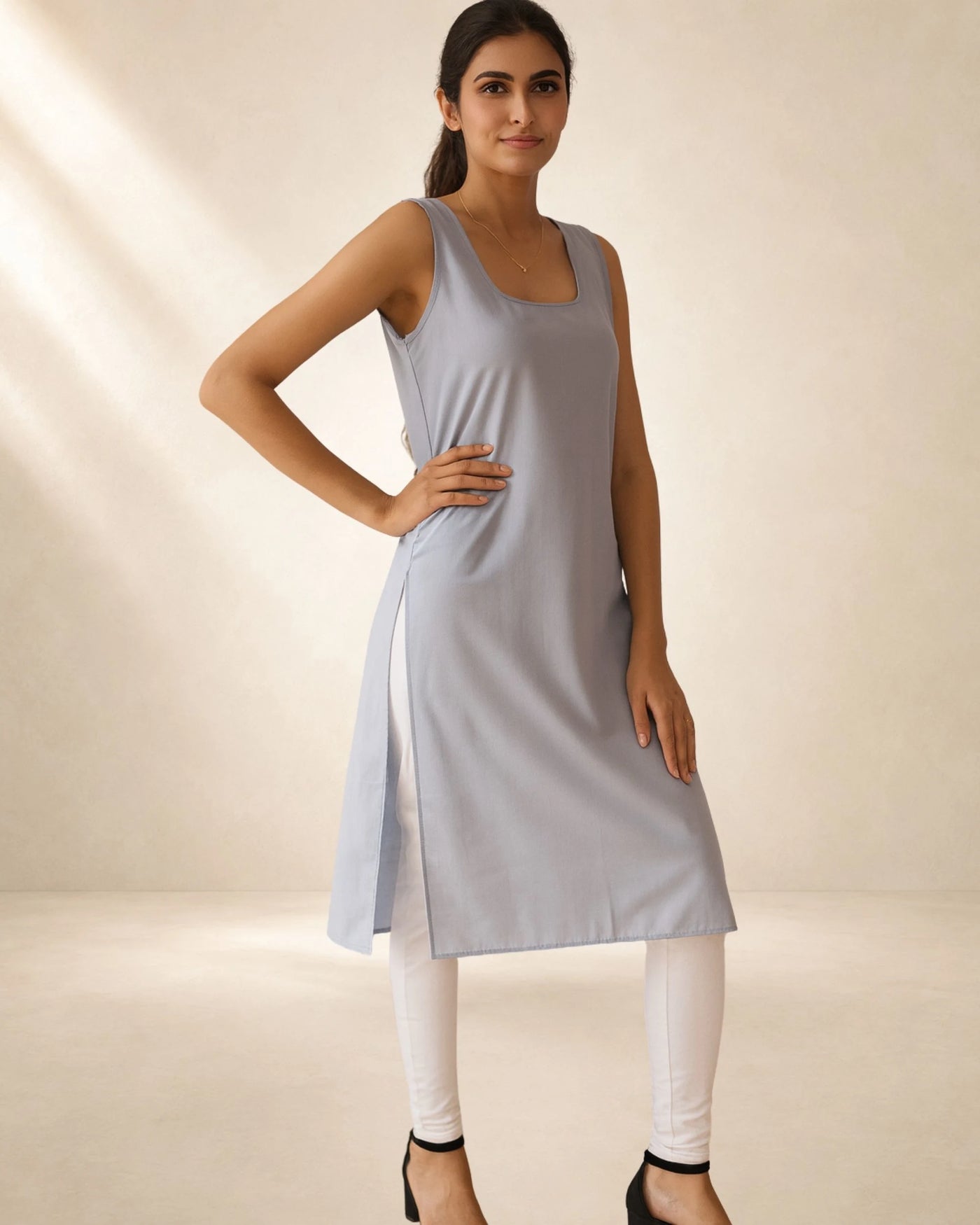 KURTIVERSE Women’s Poly Cotton Inner Slip | 41 Inch Full-Length | Sizes S–3XL