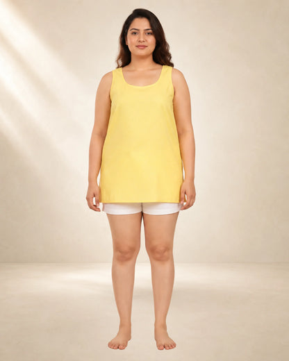 Women’s Plus Size Yellow 28-Inch Short Inner Slip – 4XL–7XL
