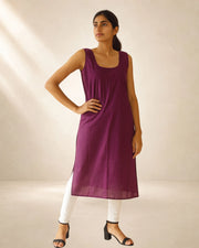 KURTIVERSE Women’s Poly Cotton Full-Length Inner Slip  Wine Color | 41 Inch | Sizes S–3XL