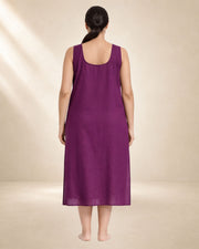KURTIVERSE Women’s Poly Cotton Full-Length Inner Slip Wine Color | 41 Inch | Sizes 4XL–7XL