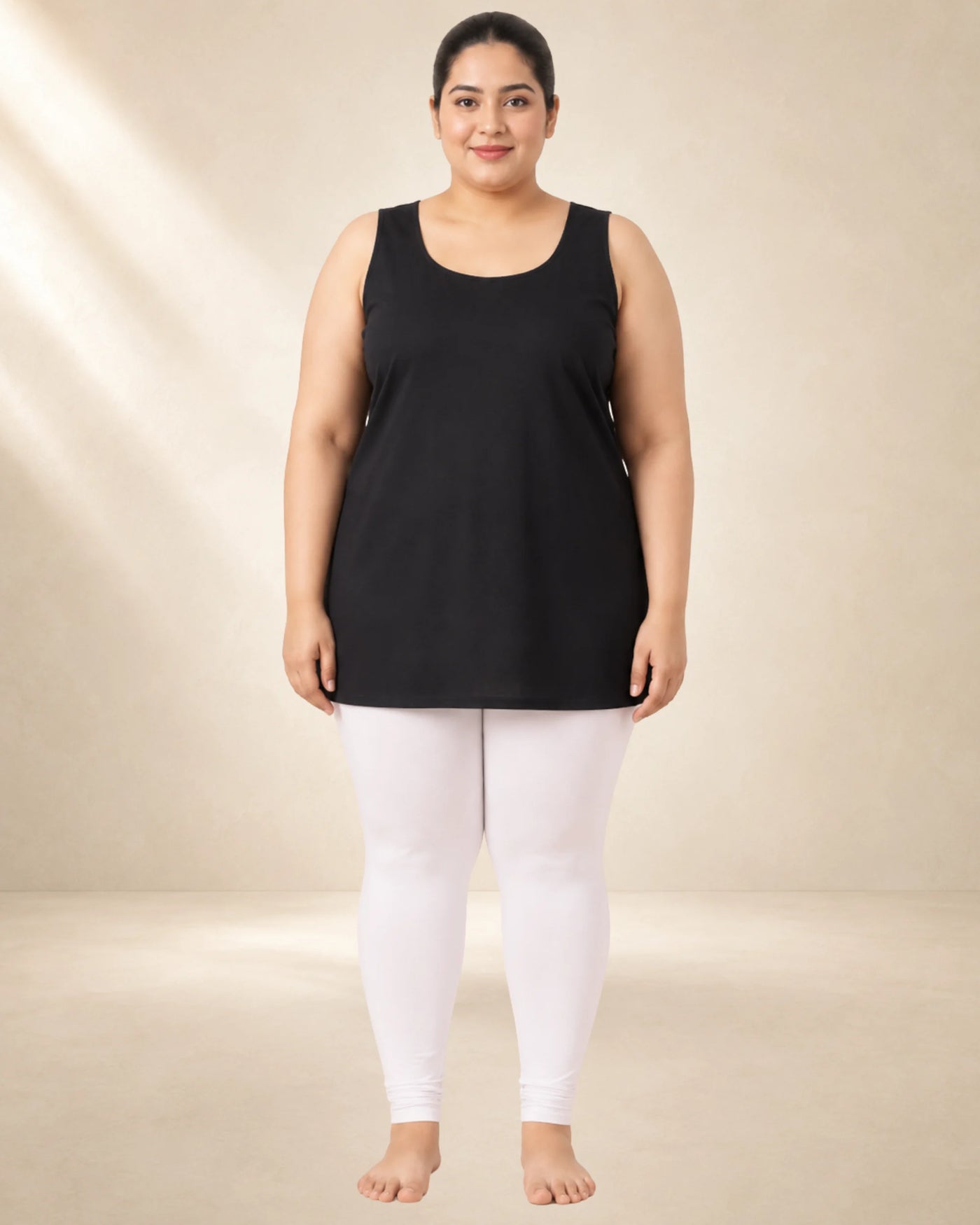 Kurtiverse Plus Size Poly Cotton Inner Slip for Women 28 Inch