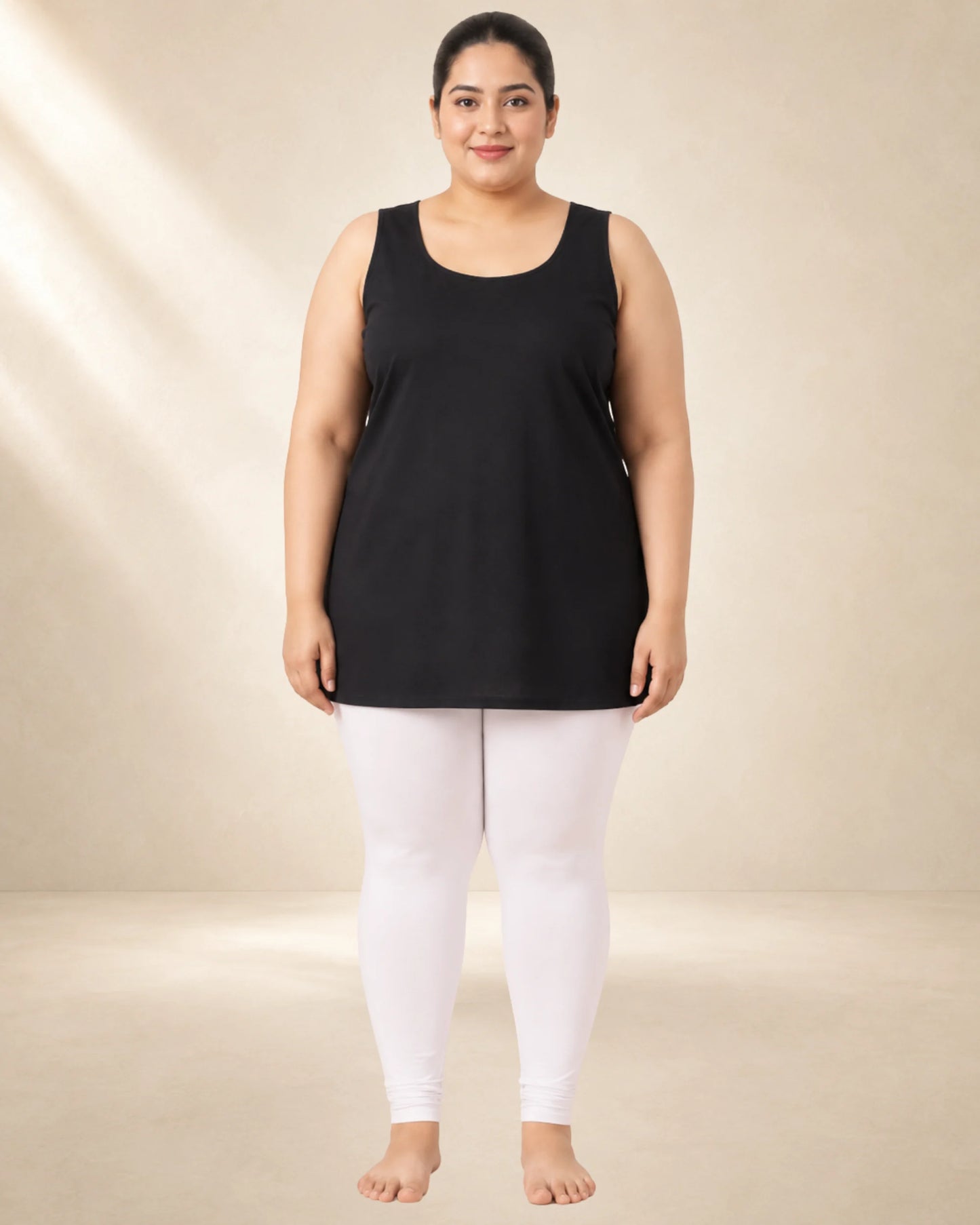 KURTIVERSE  Plus Size Short Inner Slip for Women Multi Color | Poly Cotton 28 Inch