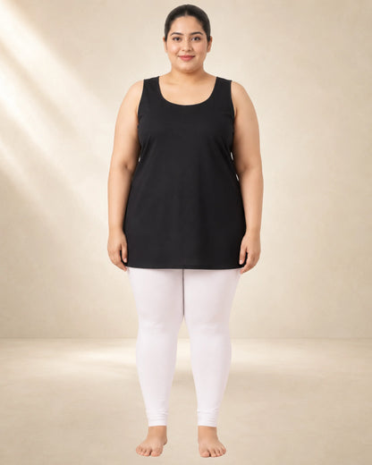 KURTIVERSE  Plus Size Short Inner Slip for Women Multi Color | Poly Cotton 28 Inch