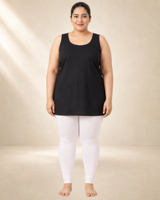 KURTIVERSE  Plus Size Short Inner Slip for Women Multi Color | Poly Cotton 28 Inch