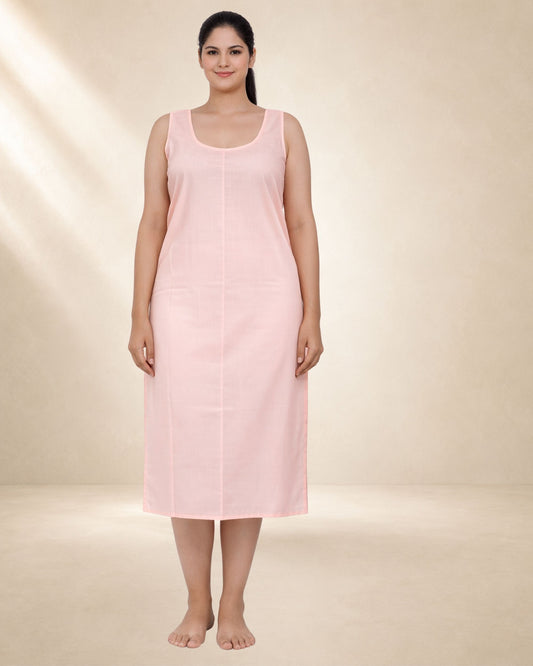 KURTIVERSE Plus Size Long Inner Slip for Women | Full Length 41 Inch Poly Cotton Slip for Kurti & Anarkali Dress | 4XL-7XL