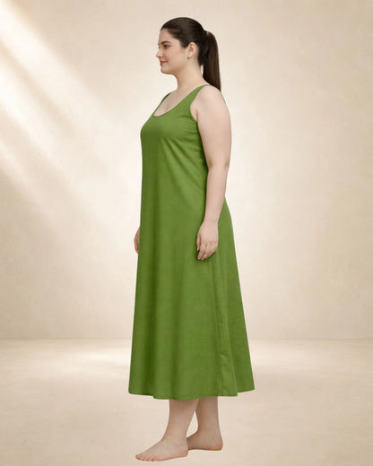 KURTIVERSE Women Poly Cotton Anarkali A-Line Inner Slip, 43 Inch Long 4xl to 7xl