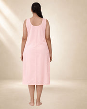 KURTIVERSE Women’s Poly Cotton Full-Length Inner Slip  Pink Color | 41 Inch | Sizes 4XL–7XL